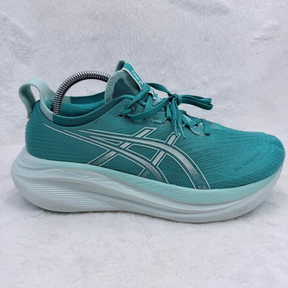 ASICS GEL-Nimbus 27 Womens Running Shoes Wave Teal Size 9.5 Cushioned Sneakers